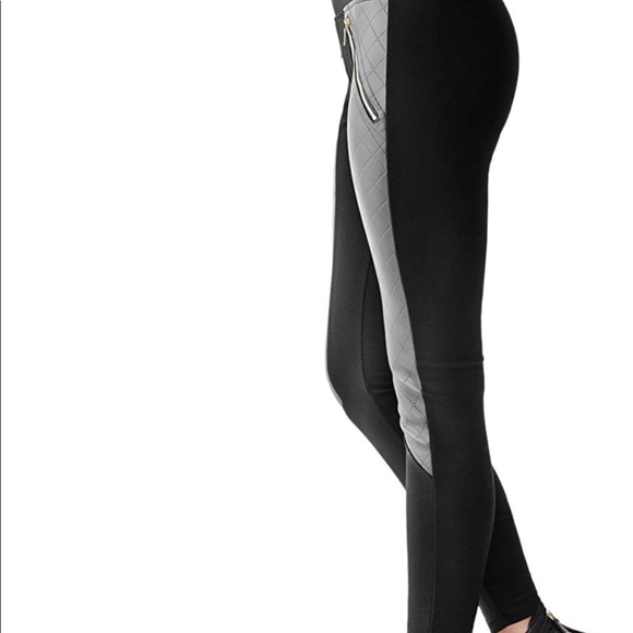 GUESS faux leather quilted zip leggings limited - Picture 4 of 8